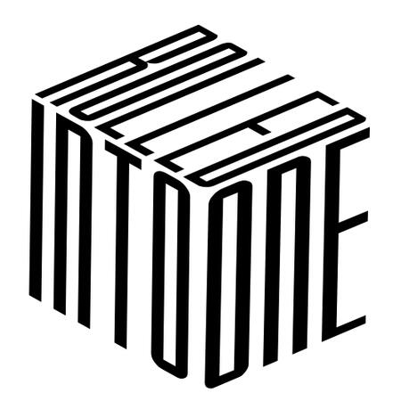 A cube made of text that reads "Rolled Into One" across its three visible faces.